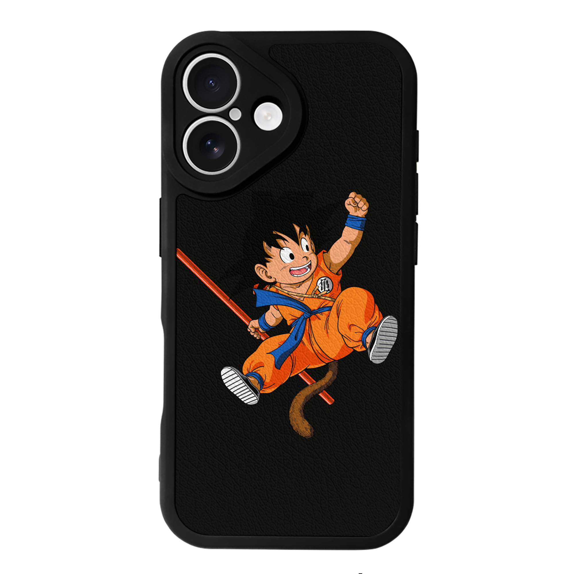 （画像用） ドラゴンボール 孫悟空（そん ごくう）Son Goku カカロット DRAGON BALL Kakarotto 【iPhone 16シリーズ対応】シリコンスマホケース（レザー調） 材質：シリコン